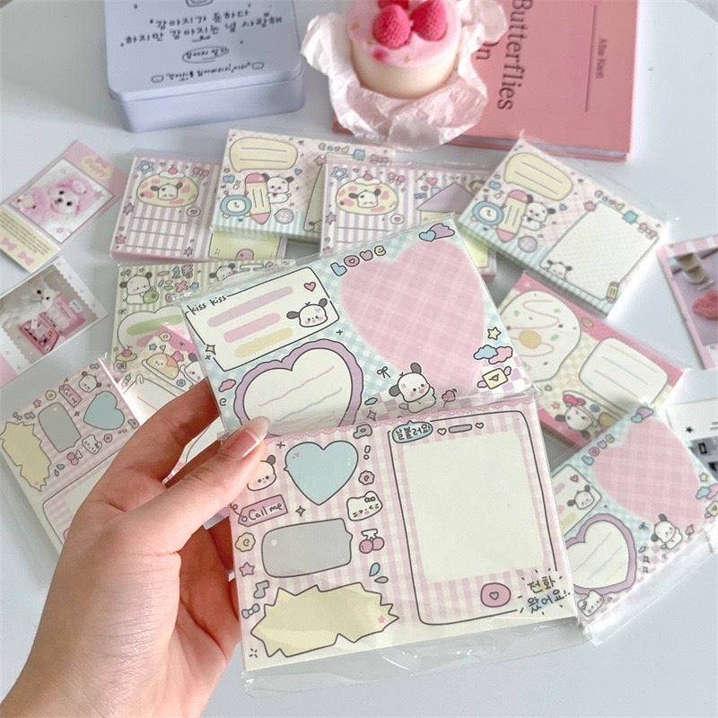 簡約小筆記本 可撕 便條紙 便簽本 小狗便條紙 備忘錄 文具 萌系便簽