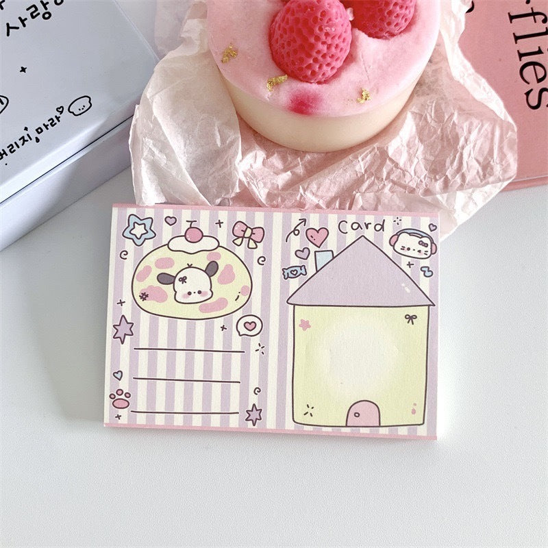 簡約小筆記本 可撕 便條紙 便簽本 小狗便條紙 備忘錄 文具 萌系便簽