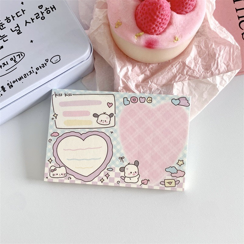 簡約小筆記本 可撕 便條紙 便簽本 小狗便條紙 備忘錄 文具 萌系便簽