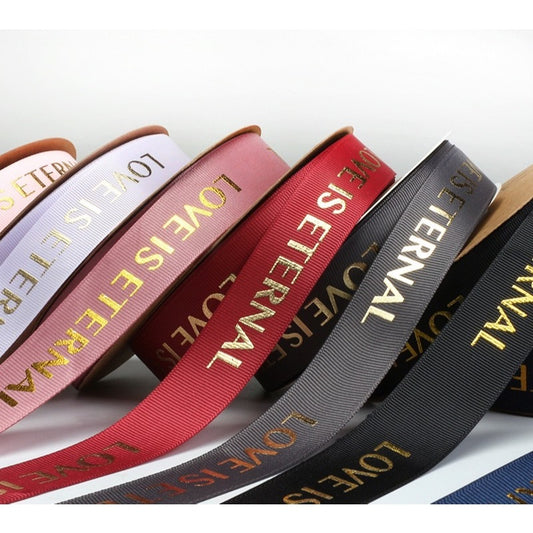 燙金緞帶 禮盒裝飾 鮮花包裝材料 絲帶 花藝花束包裝 韓系花束