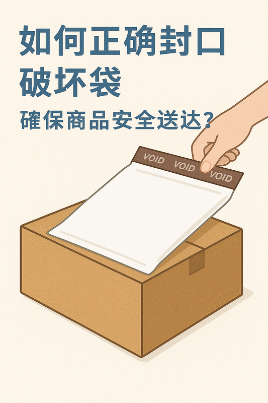 如何正確封口破壞袋，確保商品安全送達？